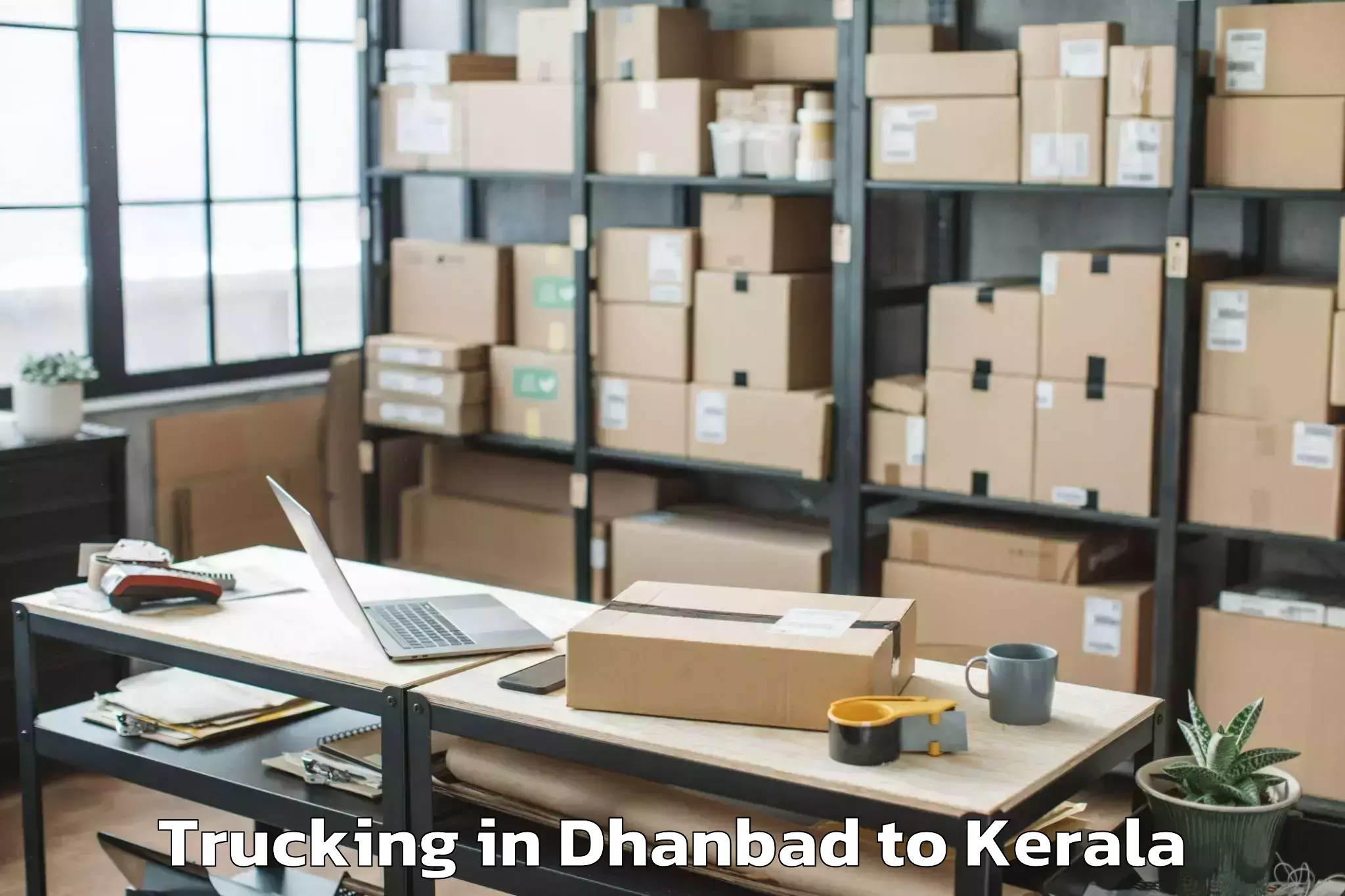 Leading Dhanbad to Shoranur Trucking Provider